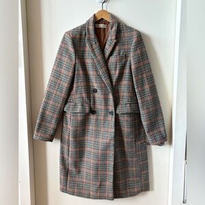 Women’s Trench coat Double-Breasted plaid